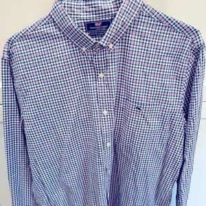 Vineyard Vines XL Slim Fit Tucker Shirt- men’s long sleeve button down shirt